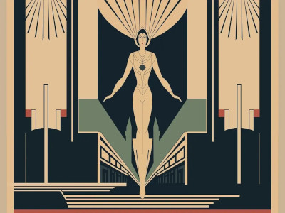 Typisk Art déco illustration